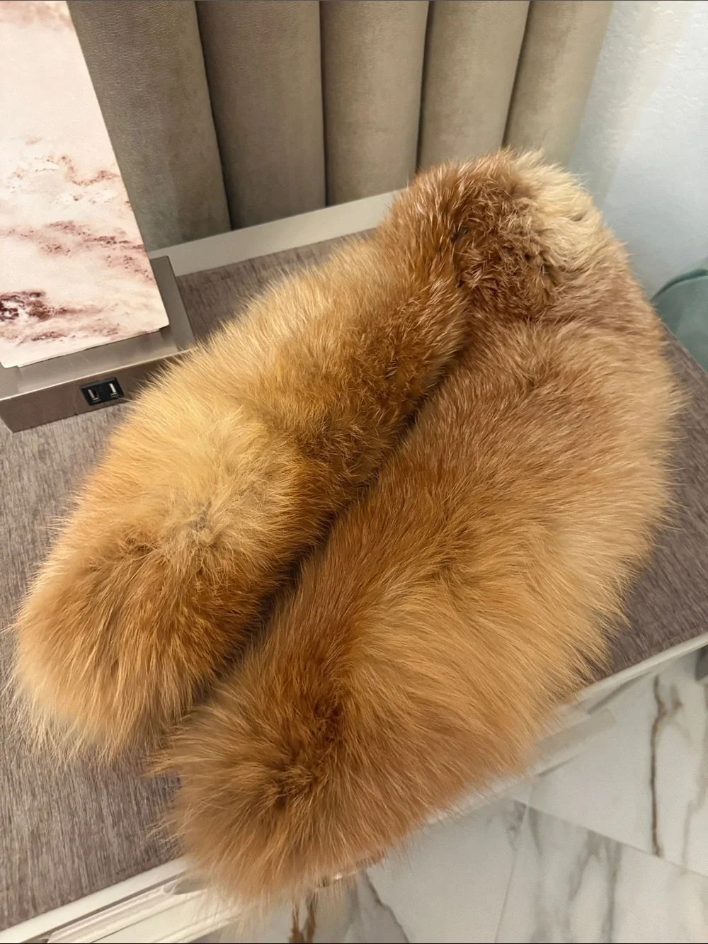 Red Fox fur collar